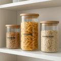Glass Jars with Bamboo Lids